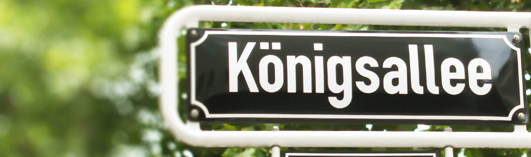 Kinderwunsch-Kö - Strassenschild Königsallee